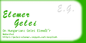 elemer gelei business card